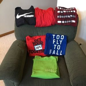 Lot of Nike And Under Armour shirts